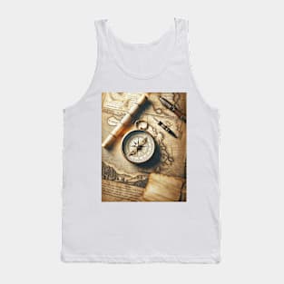 Vintage Compass - Cartographer's Dream Tank Top